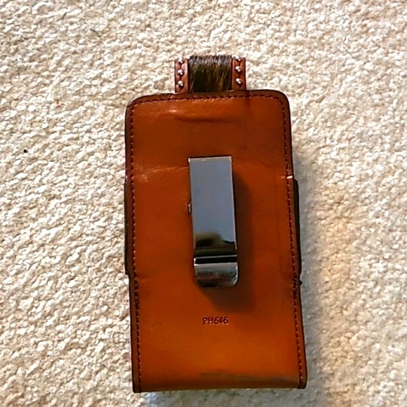 Tooled Leather Cellphone holder Vintage - Picture 3 of 12